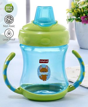 Babyhug Twin Handle Spout Sipper Bottle Green - 250 ml