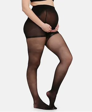 MAMMA PRESTO High Waist Maternity Stockings - Black