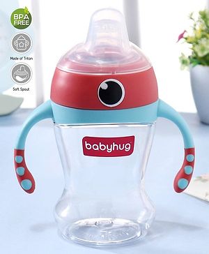 Babyhug Soft Spout Twin Handle Tritan Cup Blue Red - 300 ml