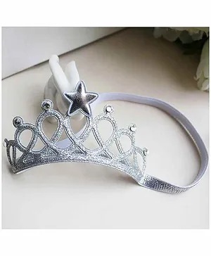 Syga Crown Headband Stone Embellishment - Silver