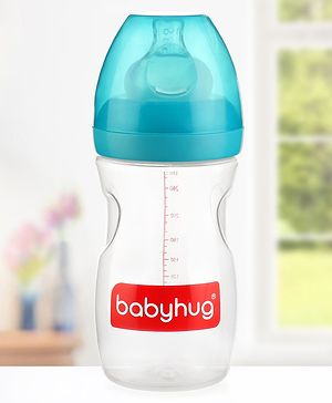 Babyhug Wide Neck Sterilizable Feeding Bottle Green  - 260 ml - 260 ml