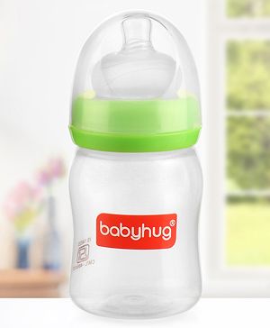 Babyhug Wide Neck Feeding Bottle Green - 150 ml
