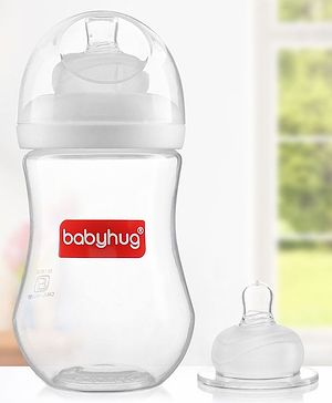 Babyhug Wide Neck Feeding Bottle White - 250 ml Babyhug Wide Neck Feeding Bottle White - 250 ml