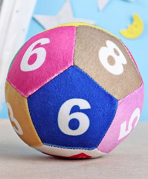 Babyhug Number Soft Ball Multicolor -Height 11 cm