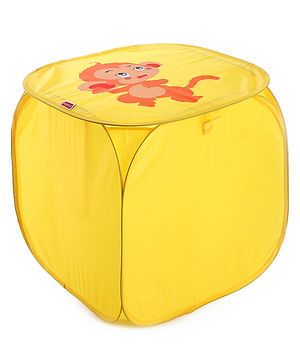 Babyhug Laundry Basket Monkey Print - Yellow