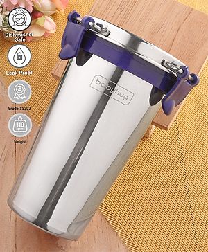 Babyhug Stainless Steel Tumbler Purple - 300 ml - 300 ml Purple/Violet