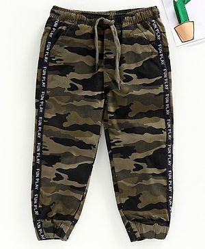 Babyhug Full Length Trouser Camouflage Print - Green