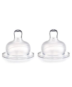 Babyhug Wide Neck Silicone Nipple Fast Flow - Pack of 2