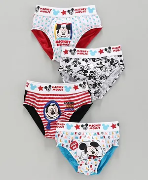 Bodycare Briefs Mickey Mouse Print Pack of 4 - Multicolor