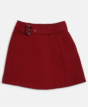 Ziama Belt Style Skirt - Maroon