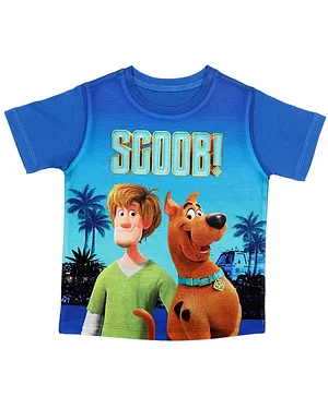 Scooby-Doo By Crossroads Half Sleeves Scoob Print Tee - Blue