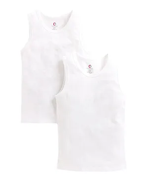 Charm n Cherish Sleeveless Vests Pack Of 2 - White