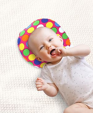 Babyhug Cotton Baby Pillow Polka Dot Print - Pink