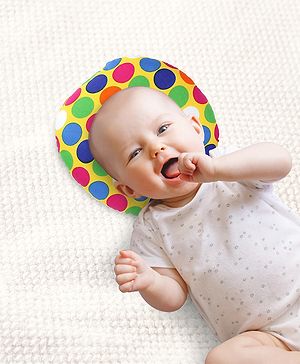 Babyhug Cotton Baby Pillow Polka Dot Print - Yellow