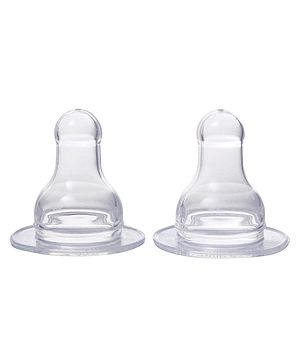 Babyhug Silicone Slow Medium Flow Nipple - Pack of 2