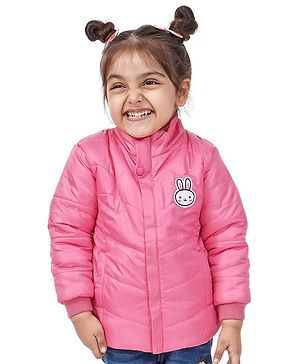 Babyhug Padded Solid Color Jacket - Pink - 9-12M Pink