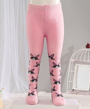 Cute Walk by Babyhug Anti-bacterial Footed Tights Kitty Design - Pink
