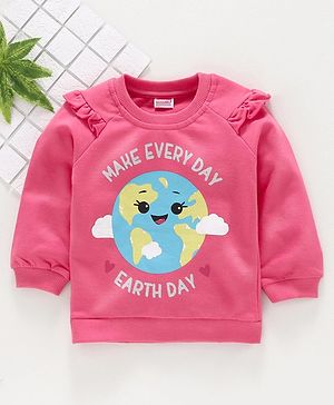 Babyhug Full Sleeves Sweatshirt - Pink