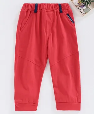 marshmallows Solid Colour Full Length Lounge Pant - Red