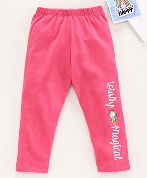 Babyhug Full Length Legging Totally Magical Print - Pink