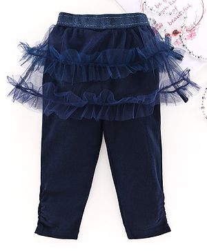 Babyhug Full Length Solid Color Skeggings - Navy Blue - 12-18M Blue