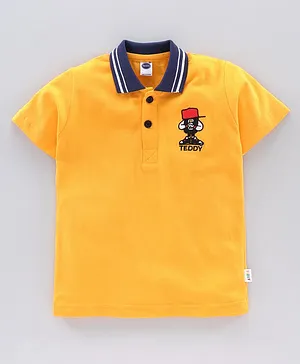Teddy Half sleeves T-Shirt Teddy Print - Yellow
