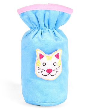 Babyhug Velour Plush Bottle Cover Kitty Motif Large - Fits 330 ml