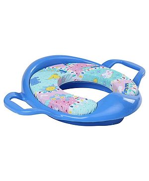 Babyhug Cushioned Potty Training Seat With Handle - Blue