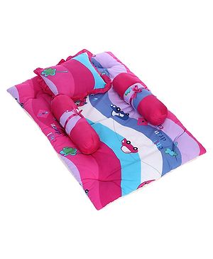 Babyhug Premium Gadda Set - Mini Cars Print