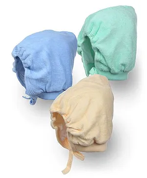 Tinycare Bonnet Style Cap Large Set Of 3 (Colour May Vary)