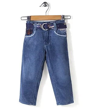 Tippy Full Length Jeans With Belt - Light Blue