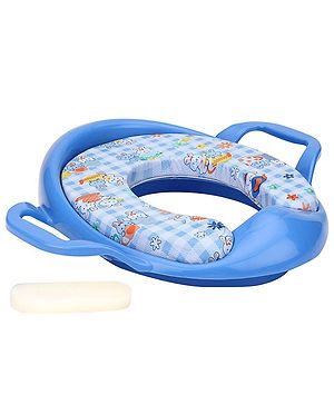 Babyhug Cushioned Potty Training Seat With Handle - Blue (Design May Vary)