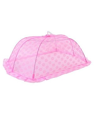 Babyhug Mosquito Net Floral Design Pink - Large