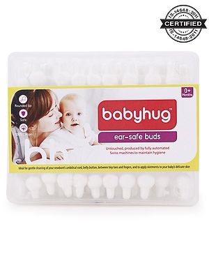 Babyhug Cotton Buds with Ear Drum Protection - 55 Pieces