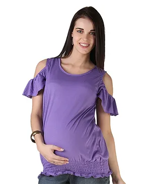 Morph Perfumed Lavender Maternity Top - Purple