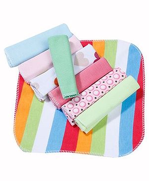 Babyhug Knit Wash Cloth - Pack Of 8
