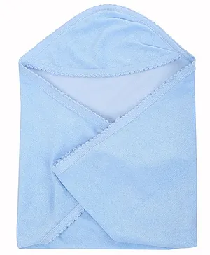 Tinycare Plain Hooded Towel - Blue