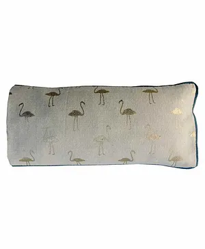 Kanyoga Organic Flaxseed Filled Anti Stress Eye Pillow Flamingo Print - White Red