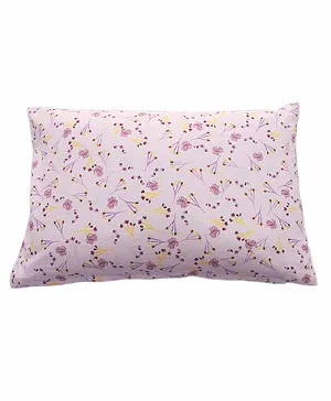  Relaxing Pillow With Buckwheat Hull Filling Floral Print - Pink