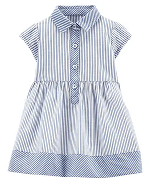 Carter's Striped Shirt Dress - Blue White