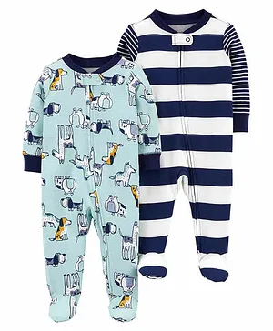 Carter's 2 Pack Zip up and Cotton Play Nightwear - Blue