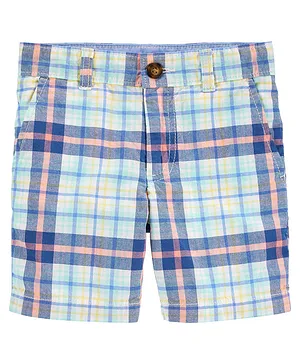 Carter's Plaid Flat Front Shorts - Mutlicolor