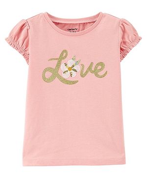 Carters Love Jersey Top - Pink