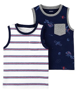 Carters 2-Pack Tanks - Navy...