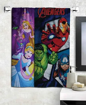 Athom Trendz Disney Princess & Marvel Avengers Bath Towels Set of 2 - Multicolour