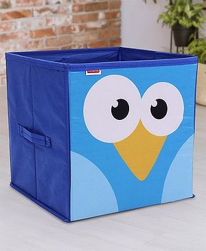 Babyhug Storage Bin Birdie Print - Blue - L 30.5 x B 29.5 x H 31 cm Blue