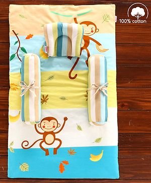 Babyhug 100% Cotton Gadda Set Monkey Theme - Multicolor