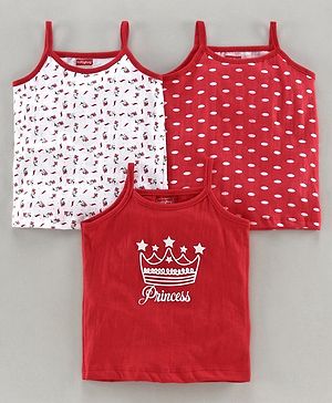 Babyhug 100% Cotton Slips Pack of 3 - Red