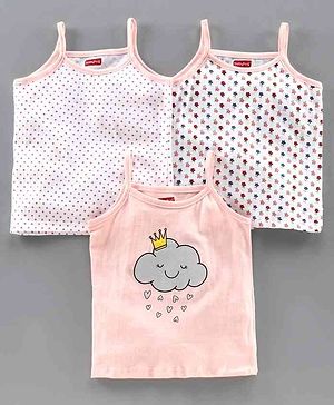 Babyhug 100% Cotton Slips Pack of 3 - Pink