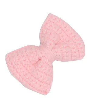 Funkrafts Crochet Bow  Hair Clip - Pink